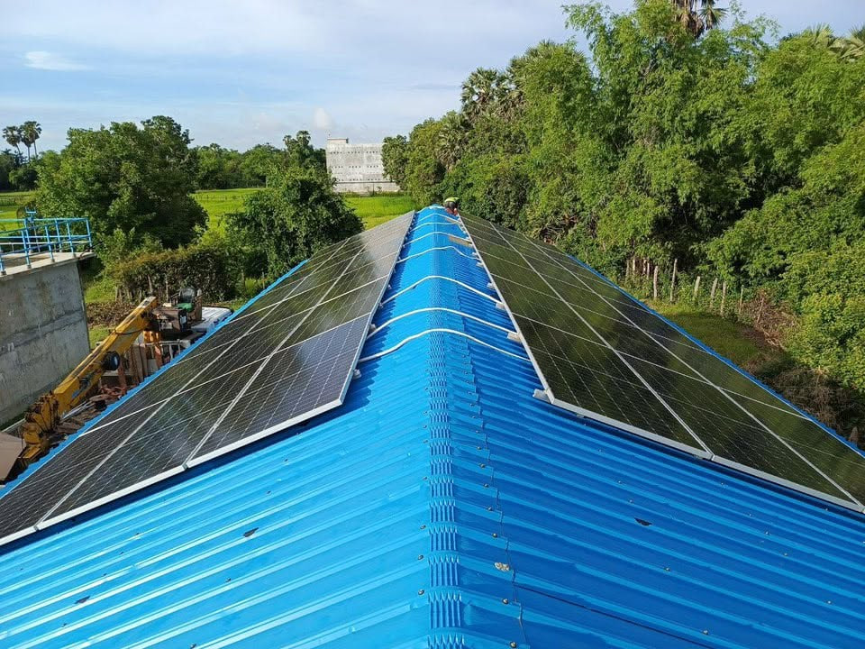 Solar Panels at Water Station, Banteay - Image 2